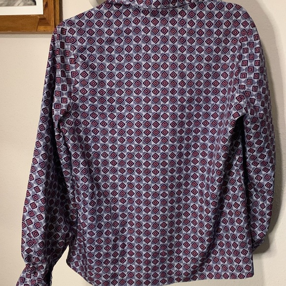Vintage Lady Arrow Button Down Polyester Blouse Size Large - Picture 5 of 7